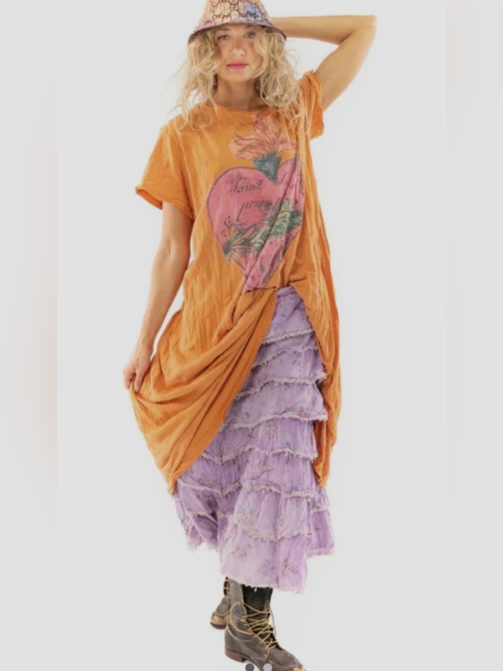 Magnolia Pearl Awaken Sleeping Heart T Dress 895 Marmalade 🧡- Sold Out